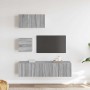 Set de muebles para TV 4 pzas madera contrachapada gris Sonoma en Muebles TV | Comprar online en Foru.es