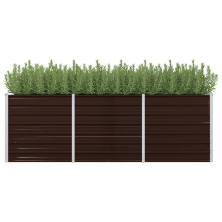 Arriate de acero galvanizado marrón 240x80x77 cm de vidaXL, Maceteros y jardineras - Ref: Foro24-45713, Precio: 95,18 €, Desc...