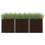 Arriate de acero galvanizado marrón 240x80x77 cm de vidaXL, Maceteros y jardineras - Ref: Foro24-45713, Precio: 92,32 €, Desc...