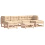 Juego de muebles de jardín 7 piezas y cojines madera maciza de vidaXL, Conjuntos de jardín - Ref: Foro24-3185920, Precio: 511...