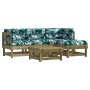 Juego de muebles jardín 5 pzas y cojines madera pino impregnada de vidaXL, Conjuntos de jardín - Ref: Foro24-3185793, Precio:...