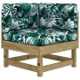 Juego de muebles jardín 5 pzas y cojines madera pino impregnada de vidaXL, Conjuntos de jardín - Ref: Foro24-3185793, Precio:...