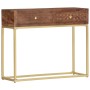 Mesa consola de madera maciza de mango 90x30x75 cm de vidaXL, Mesas auxiliares - Ref: Foro24-286555, Precio: 198,16 €, Descue...
