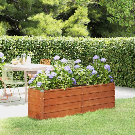 Arriate oxidado de acero corten 160x40x45 cm en Macetas y jardineras | Comprar online en Foru.es