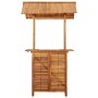 Mesa de bar jardín con tejado madera de acacia 113x106x217 cm de vidaXL, Mesas de jardín - Ref: Foro24-45909, Precio: 406,02 ...