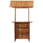 Mesa de bar jardín con tejado madera de acacia 113x106x217 cm de vidaXL, Mesas de jardín - Ref: Foro24-45909, Precio: 406,02 ...