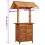 Mesa de bar jardín con tejado madera de acacia 113x106x217 cm de vidaXL, Mesas de jardín - Ref: Foro24-45909, Precio: 406,02 ...