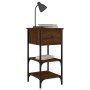 Mesitas noche 2 uds madera ingeniería marrón roble 34x36x70 cm de vidaXL, Mesitas de noche - Ref: Foro24-825982, Precio: 76,6...