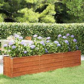 Arriate oxidado de acero corten 240x40x45 cm en Macetas y jardineras | Comprar online en Foru.es