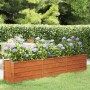 Arriate oxidado de acero corten 240x40x45 cm en Macetas y jardineras | Comprar online en Foru.es