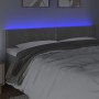 Cabecero con LED de terciopelo gris claro 200x5x78/88 cm de vidaXL, Cabeceros y pies de cama - Ref: Foro24-3121538, Precio: 5...