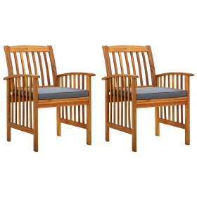 Sillas de comedor jardín 2 uds con cojines madera maciza acacia en Sillas de jardín | Comprar online en Foru.es
