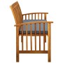 Banco de jardín con cojín madera maciza de acacia 147 cm en Bancos de jardín | Comprar online en Foru.es