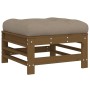 Juego de sofás de jardín 3 pzas con cojines madera marrón miel de vidaXL, Conjuntos de jardín - Ref: Foro24-3186035, Precio: ...