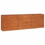 Arriate oxidado de acero corten 240x40x77 cm en Macetas y jardineras | Comprar online en Foru.es