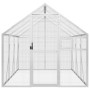 Pajarera de aluminio color plateado 1,79x3x1,85 m de vidaXL, Pies y jaulas para pájaros - Ref: Foro24-3155796, Precio: 424,72...