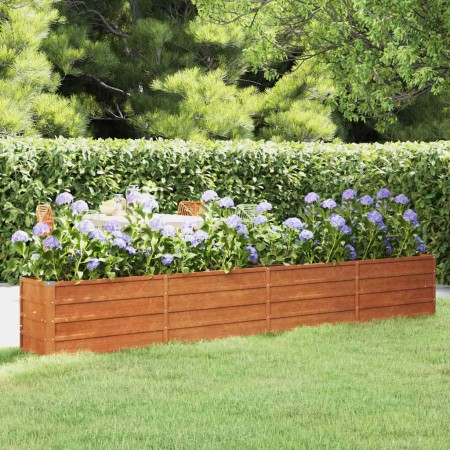 Arriate oxidado de acero corten 320x40x45 cm en Macetas y jardineras | Comprar online en Foru.es
