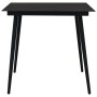 Mesa de comedor de jardín acero y vidrio negra 80x80x74 cm en Mesas de jardín | Comprar online en Foru.es