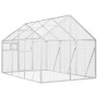 Pajarera de aluminio color plateado 1,79x3x1,85 m de vidaXL, Pies y jaulas para pájaros - Ref: Foro24-3155796, Precio: 424,72...