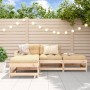 Juego de muebles de jardín 4 piezas y cojines madera maciza de vidaXL, Conjuntos de jardín - Ref: Foro24-3186018, Precio: 277...