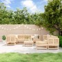 Juego de muebles de jardín 10 piezas y cojines madera maciza de vidaXL, Conjuntos de jardín - Ref: Foro24-3186074, Precio: 82...