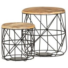 Mesas de centro 2 unidades madera maciza de mango de vidaXL, Mesas de centro - Ref: Foro24-286579, Precio: 87,17 €, Descuento: %
