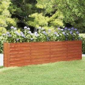 Arriate oxidado de acero corten 320x40x77 cm en Macetas y jardineras | Comprar online en Foru.es