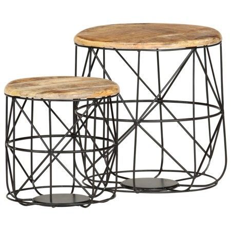 Mesas de centro 2 unidades madera maciza de mango de vidaXL, Mesas de centro - Ref: Foro24-286579, Precio: 87,17 €, Descuento: %