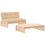 Juego de muebles de jardín 2 piezas y cojines madera maciza de vidaXL, Conjuntos de jardín - Ref: Foro24-3186130, Precio: 275...