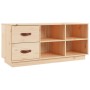 Banco zapatero madera maciza de pino 100x34x45 cm de vidaXL, Zapateros y organizadores de calzado - Ref: Foro24-820177, Preci...