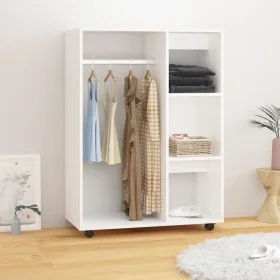 White engineered wood cabinet 80x40x110 cm by vidaXL, Wardrobes - Ref: Foro24-808513, Price: 78,31 €, Discount: %