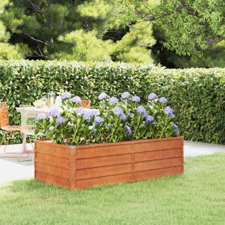 Arriate oxidado de acero corten 160x80x45 cm en Macetas y jardineras | Comprar online en Foru.es