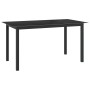 Mesa de jardín de aluminio y vidrio negro 150x90x74 cm en Mesas de jardín | Comprar online en Foru.es