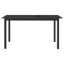 Mesa de jardín de aluminio y vidrio negro 150x90x74 cm en Mesas de jardín | Comprar online en Foru.es