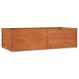 Arriate oxidado de acero corten 160x80x45 cm en Macetas y jardineras | Comprar online en Foru.es