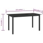 Mesa de jardín de aluminio y vidrio negro 150x90x74 cm en Mesas de jardín | Comprar online en Foru.es