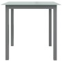 Mesa de jardín de aluminio y vidrio gris claro 80x80x74 cm en Mesas de jardín | Comprar online en Foru.es