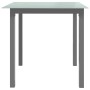 Mesa de jardín de aluminio y vidrio gris claro 80x80x74 cm en Mesas de jardín | Comprar online en Foru.es
