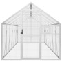 Pajarera de aluminio color plateado 1,79x6x1,85 m de vidaXL, Pies y jaulas para pájaros - Ref: Foro24-3155798, Precio: 561,52...