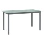 Mesa de jardín de aluminio y vidrio gris claro 150x90x74 cm en Mesas de jardín | Comprar online en Foru.es