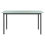 Mesa de jardín de aluminio y vidrio gris claro 150x90x74 cm en Mesas de jardín | Comprar online en Foru.es