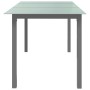 Mesa de jardín de aluminio y vidrio gris claro 150x90x74 cm en Mesas de jardín | Comprar online en Foru.es