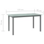 Mesa de jardín de aluminio y vidrio gris claro 150x90x74 cm en Mesas de jardín | Comprar online en Foru.es