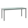 Mesa de jardín de aluminio y vidrio gris claro 190x90x74 cm en Mesas de jardín | Comprar online en Foru.es