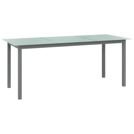 Mesa de jardín de aluminio y vidrio gris claro 190x90x74 cm en Mesas de jardín | Comprar online en Foru.es