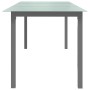 Mesa de jardín de aluminio y vidrio gris claro 190x90x74 cm en Mesas de jardín | Comprar online en Foru.es