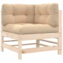 Juego de muebles de jardín 6 piezas y cojines madera maciza de vidaXL, Conjuntos de jardín - Ref: Foro24-3186004, Precio: 527...