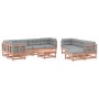 Juego de muebles jardín 10 pzas y cojines madera abeto Douglas de vidaXL, Conjuntos de jardín - Ref: Foro24-3186079, Precio: ...