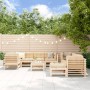 Juego de muebles de jardín 10 piezas y cojines madera maciza de vidaXL, Conjuntos de jardín - Ref: Foro24-3186095, Precio: 89...