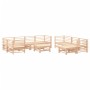 Juego de muebles de jardín 10 piezas y cojines madera maciza de vidaXL, Conjuntos de jardín - Ref: Foro24-3186095, Precio: 89...